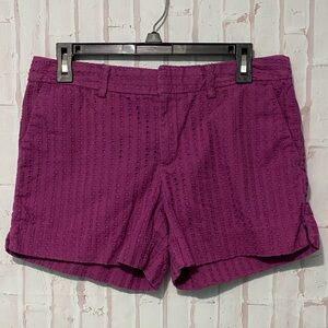 Banana Republic Purple Eyelet Shorts size 4